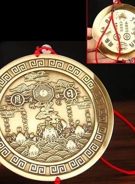 桃木山海镇八卦木雕雕刻挂件家居房屋室外室内装饰品摆件挂饰图