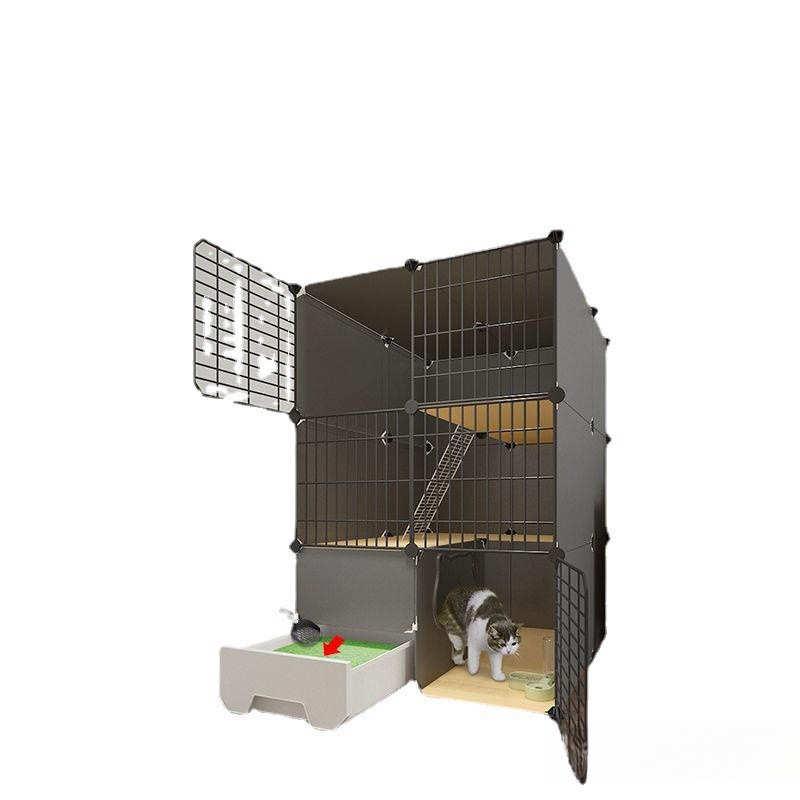 猫室内猫超大家用屋舍笼子笼三层别墅厕所自由空间一体带