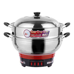 带多功能代发一件电蒸笼厂家直销电热锅可电蒸锅家用炒锅电火锅