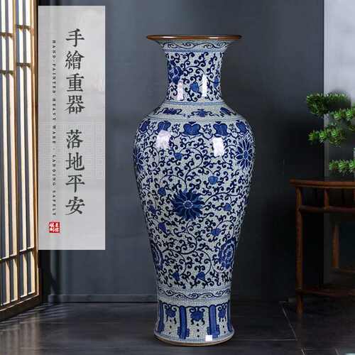 礼品景德镇花瓶摆件落开业乔迁客厅清明上河图酒店地大装饰品陶瓷