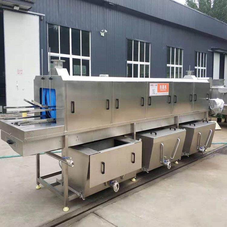 餐盘洗盘机全自动洗筐机食品周转筐压热水清洗设备自动洗筐机