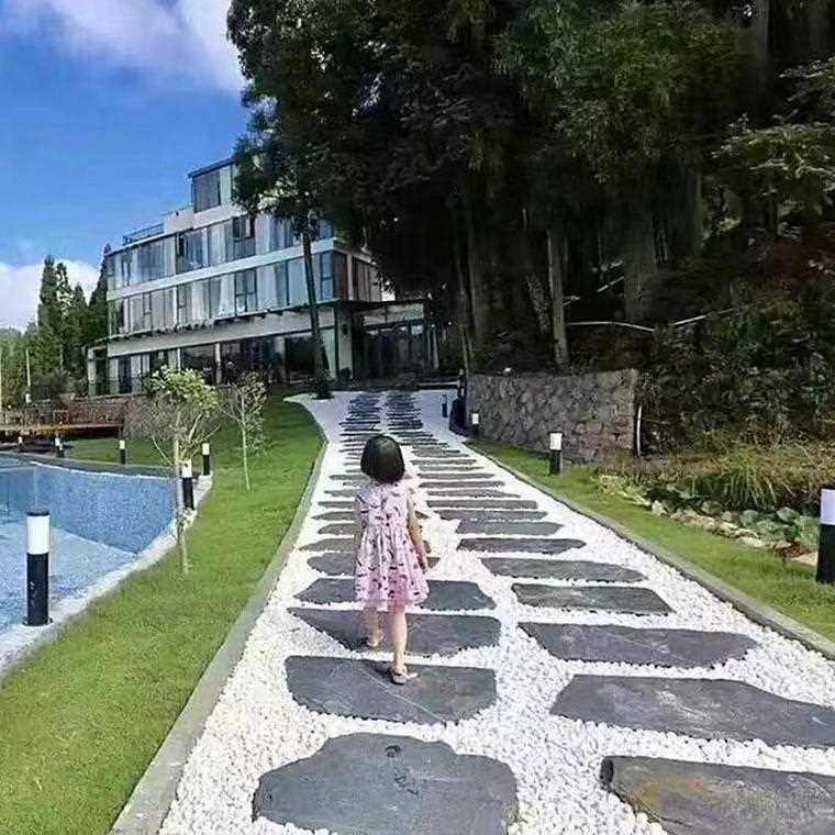 新款直销青石板踏步石庭院花园草坪垫脚汀步石户外园林地砖脚踏草