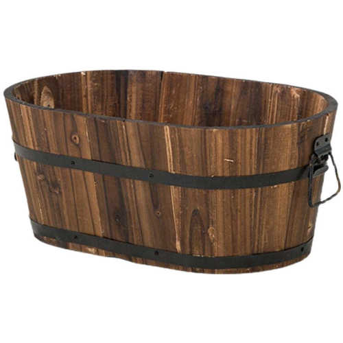 防腐木花箱实木户外庭院碳化花盆长方形种植箱花槽木质种菜绿植盆