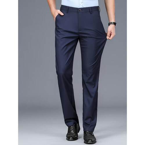 M 91546 Men's Elastic Straight Pants 弹力直筒西裤