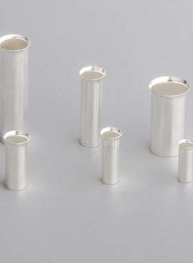 EN16-12管形裸端头GT铜压接管欧式端子插针小铜管针形铜连接管