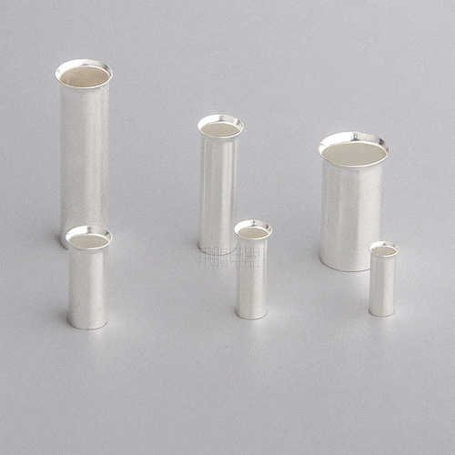 EN16-18管形裸端头GT铜压接管欧式端子插针小铜管针形铜连接管