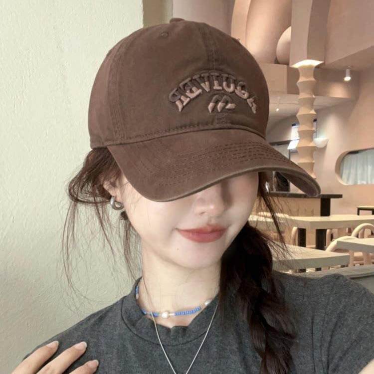 新款强推！韩版立体刺绣字母深顶棒球帽子女春夏时尚显脸小鸭舌帽