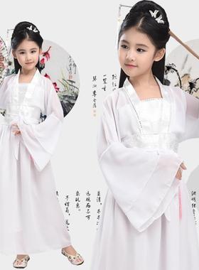 高档小儿童古七仙女装服女幼儿园唐装汉服贵妃公主裙女装孩古筝表