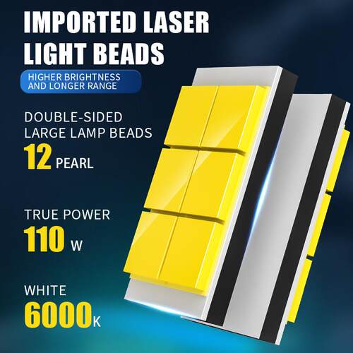 2023新品厂家直销超高亮双铜管110W LED汽车前大灯H4远近光一体改