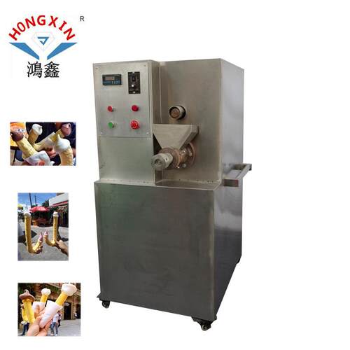 厂家冰淇淋空心管膨化机拐杖冰淇淋机螺旋挤压膨化设备食品级