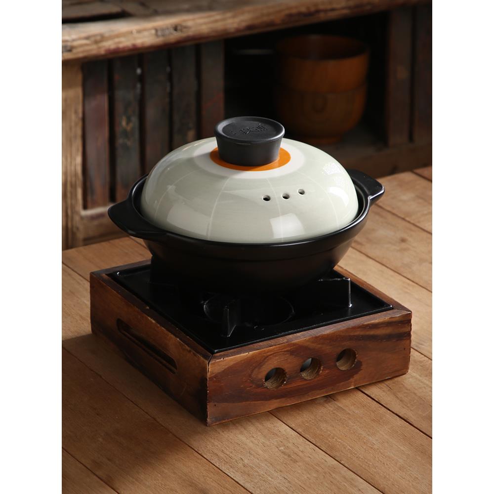 锂辉石陶瓷砂锅配酒精炉组合家用商用保温加热明炉干锅锅具套装