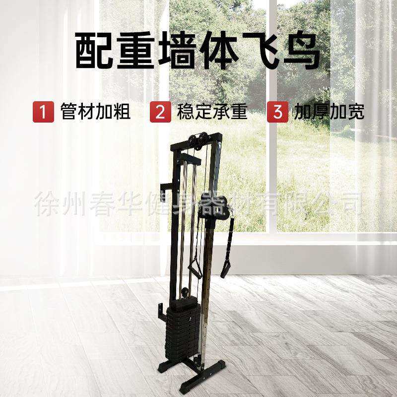 墙体飞鸟带配重综合训练器力量型健身器材家用健身器械套装