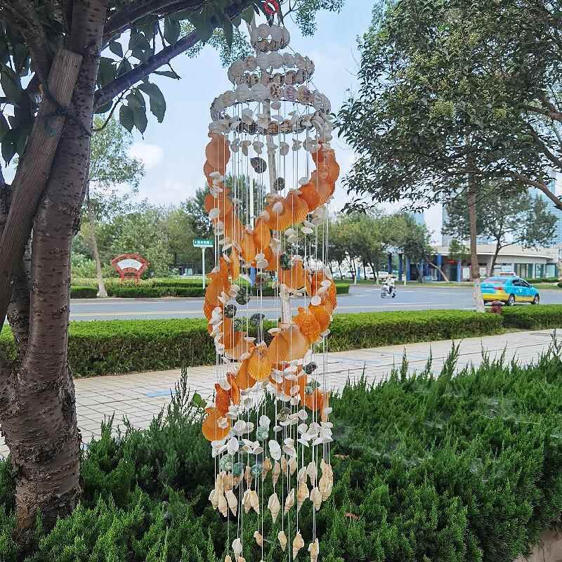天然海螺贝壳工艺品风铃挂饰创意客厅卧室书房装饰挂件同学礼物
