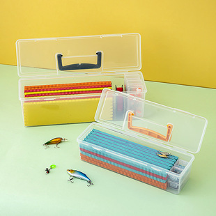 子线收纳盒串钩存放盒海竿路亚盒子鱼钩铅坠小配件盒收线绕线板