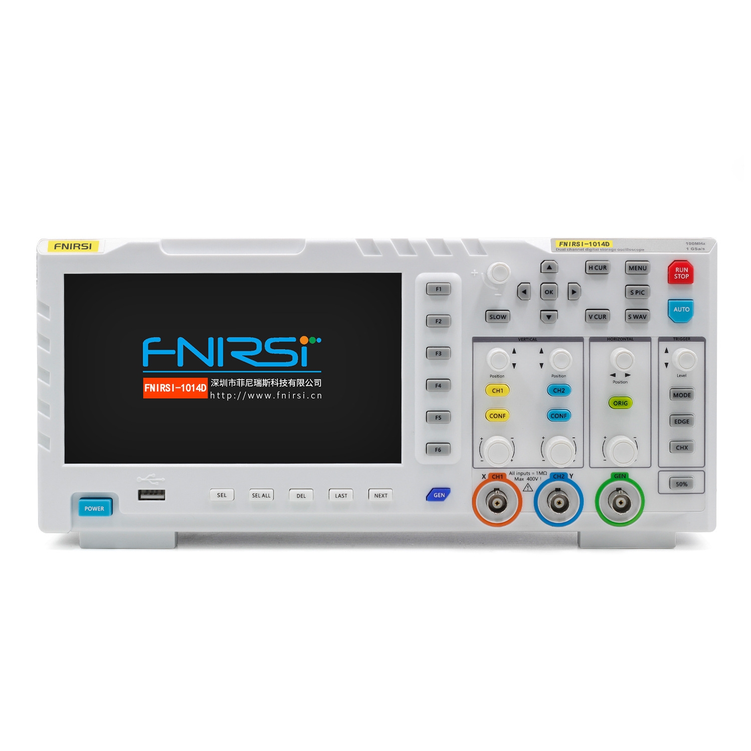 FNIRSI 1014D 数字存储示波器100MHz双通道示波器 信号发生器