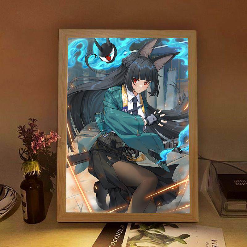 绝区零周边灯光画星见雅艾莲乔手办小夜灯电竞房间氛围灯装饰摆件图片
