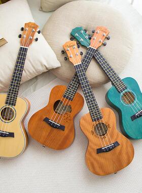 Vecas单板尤克里里初学者女生小吉他23寸乌克丽丽儿童男学生乐器