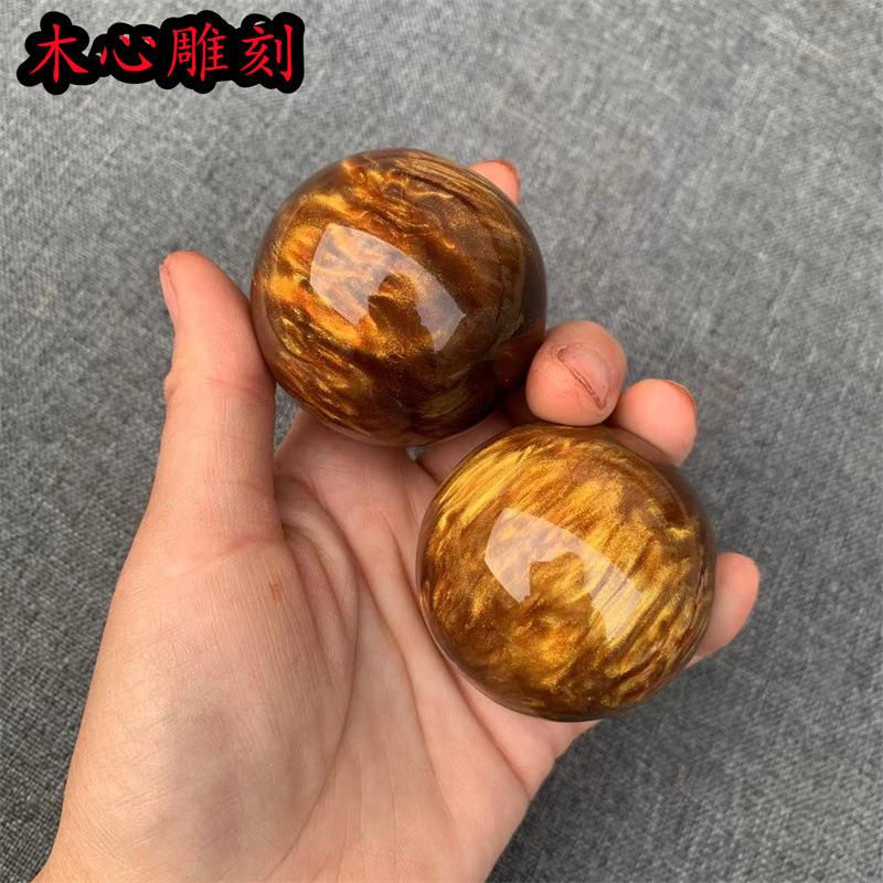 工厂木质健身球酸枝牛角金丝海柳手球手握手把件手指练手球