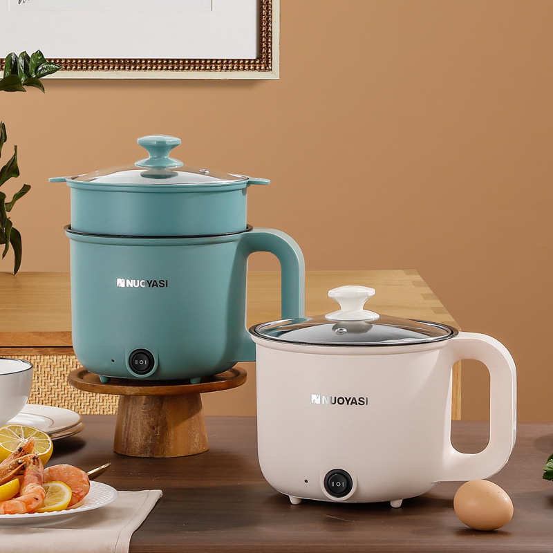 110V多功能一体连柄电煮锅宿舍学生小型迷你锅电热锅电炒锅电蒸锅