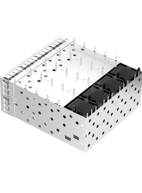 WHSFP15624D008 SFP+ CAGE 2×4压接式外侧双灯 镀金15U 连接器