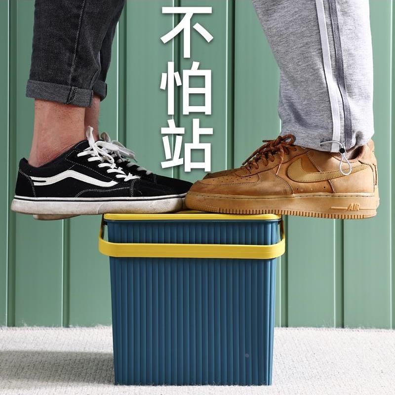 精品方形桶塑料桶玩具收纳桶水桶凳可坐洗浴篮手提洗澡储物桶带盖