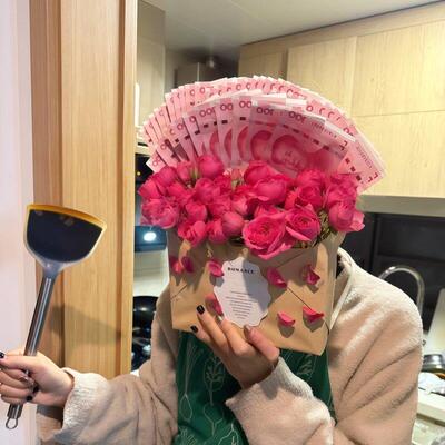 七夕情人节春日信封花束礼盒手工花卉艺术精品包装盒信封礼盒