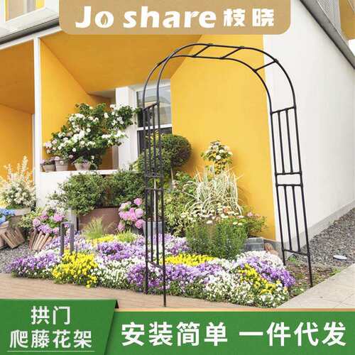 枝晓 拱门花架爬藤架 拱形支架花架子室外花园园艺风车茉莉月季