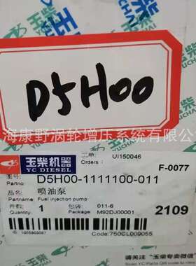 喷油泵D5H00-1111100-011 28598032和1YSG00-1111100-493 NCR121P