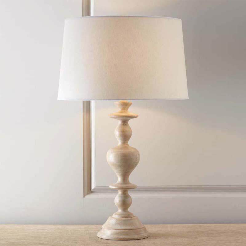 美式复古台灯个性创意现代简约原木色树脂台灯卧室床头柜灯家用