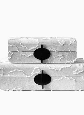 小众中古花朵收纳首饰盒意式摆件样板间卧室酒店软装饰品家居摆设