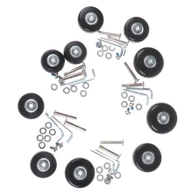 1Set Luggage Wheel Suitcase Replacement Wheels Black with Sc