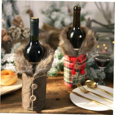 christmas decoration Christmas table wine bottle cover酒瓶套