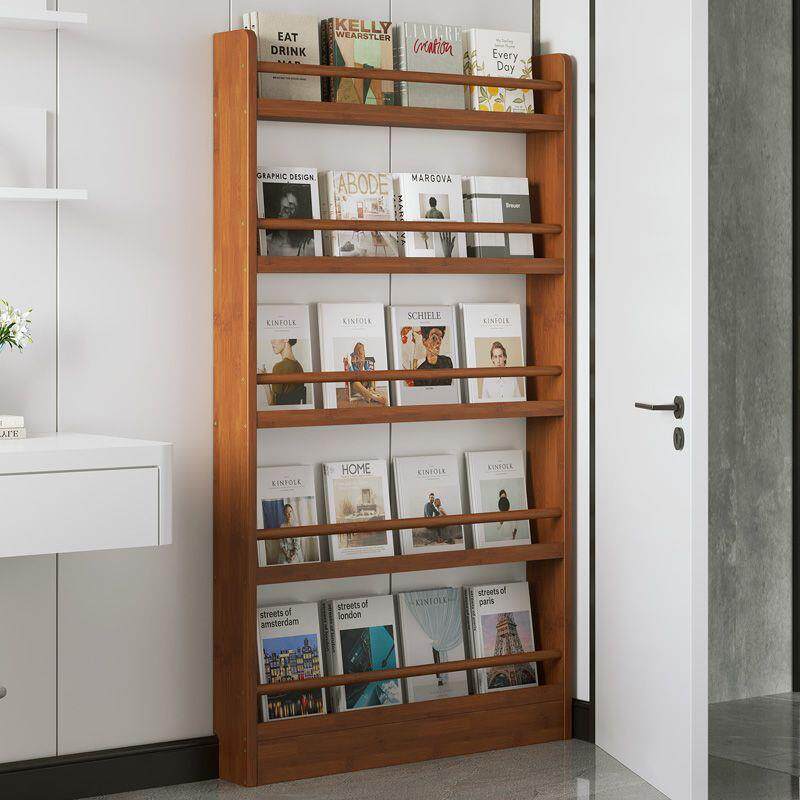 门后收纳柜卫生间墙上超薄夹缝置物架子书房壁挂儿童书架陈列架竹