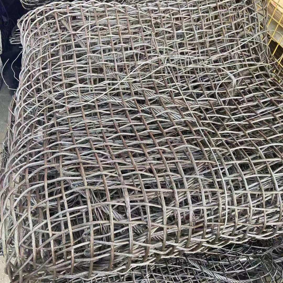 手编钢丝绳吊网网片网兜，建筑垃圾水泥钢丝网，砖块石头起重吊网