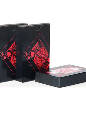 Quality Plastic PVC Poker Waterproof Black Playing Cards Cre