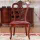 欧高美档餐椅式 扶手椅 豪华皮椅子酒311666店餐橡椅全实木木椅子式