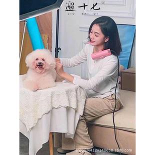 遛十七美容师专用宠物挂脖吹风机静电降噪洗澡吹干猫咪狗狗
