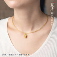 金色鋼絲項(xiàng)圈蜜蠟鎖骨鏈女繩子吊墜繩頸帶項(xiàng)鏈繩吊墜掛繩金小