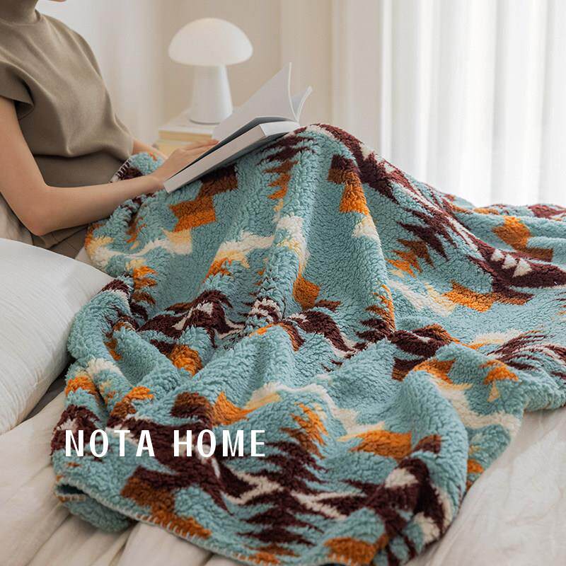 毛绒沙发毯空调毯民族风床尾巾盖毯车载毛毯单人披肩斗篷凉被午睡