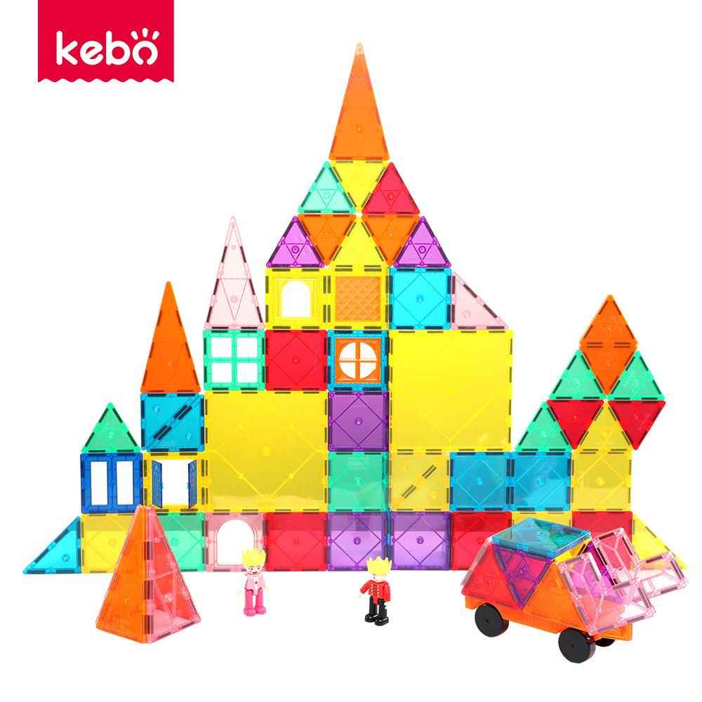 彩窗磁力片儿童益智玩具拼装磁铁男孩女孩早教智力动脑多功能积木