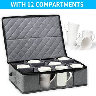 咖啡杯储物盒红酒杯移动茶杯茶具储物盒 Coffee cup storage box