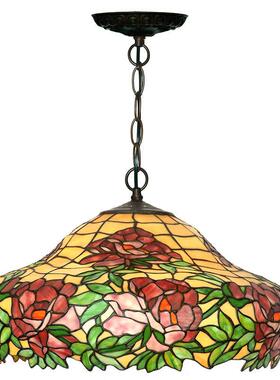 玫厂家欧直销TLE20寸式吊灯灯帝凡尼瑰客厅餐厅彩色玻璃创意吊灯