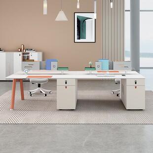 卡座工位简约桌员工四组合屏职员风45140办公公现代桌椅办电脑人