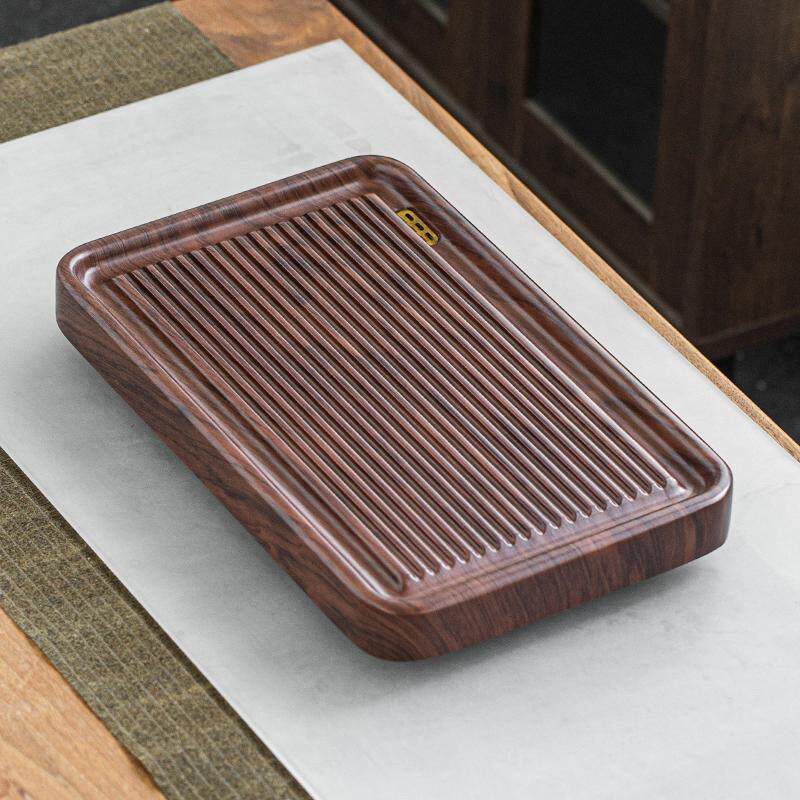 台简约茶盘黑檀木茶海花梨功夫茶批发原木茶大号实木家用整块电木