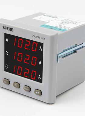 江苏斯菲尔电气sfere PA194I-3K4智能RS485交流三相数显电流表