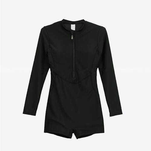 Women's summer swimsuit, conservative long sleeved flat