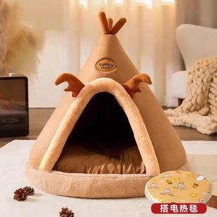 通用封闭安全窝感大帐多猫家庭冬季 狗窝篷冬天保暖四季 猫窝式 正品