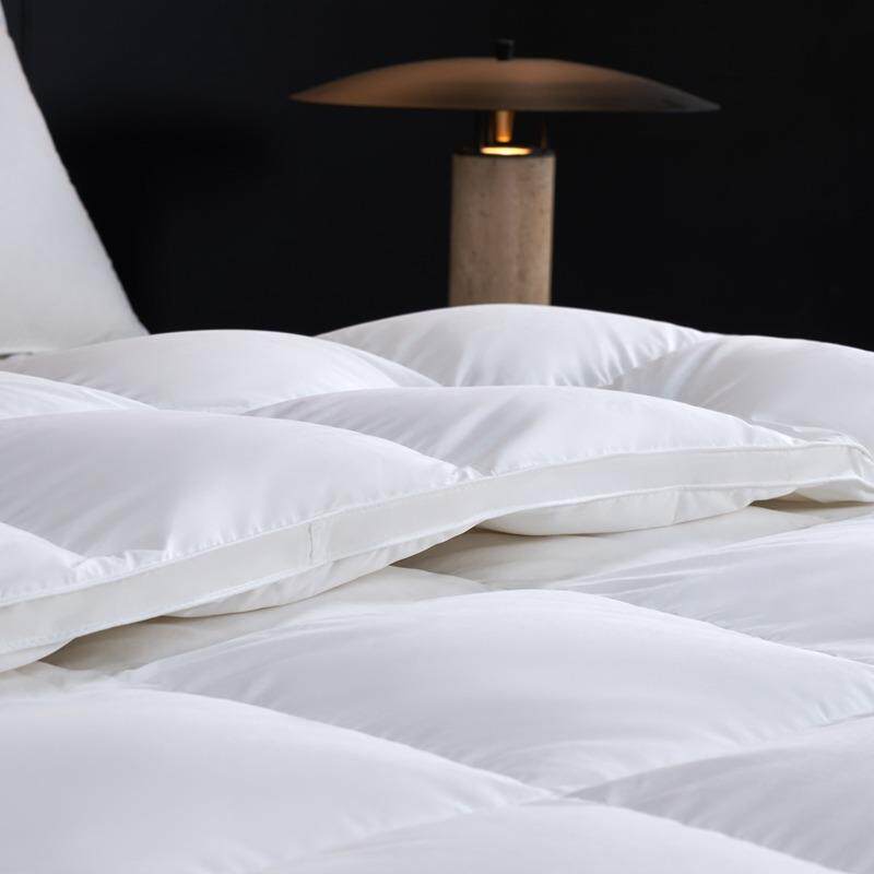 优质新款糯眠静音白鹅绒被子被芯自己充绒半成品羽绒单层被壳子