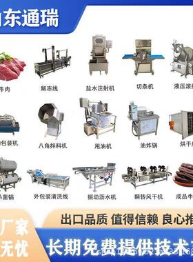 牛肉粒加工设备肉制品流水加工线全自动猪肉脯风干牛肉生产线商用