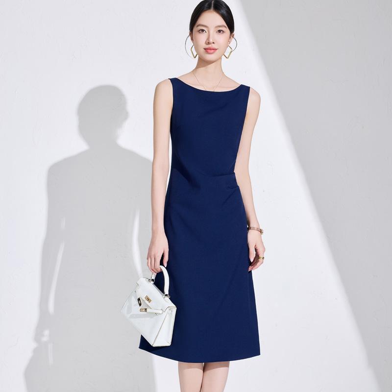 无袖背心连衣裙女夏季2026新款职业西装内搭打底裙高级感漂亮裙子